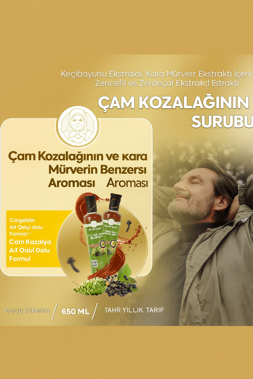 Zühre Ana Servi Kozalağı Şurubu 500ml - Görsel 2