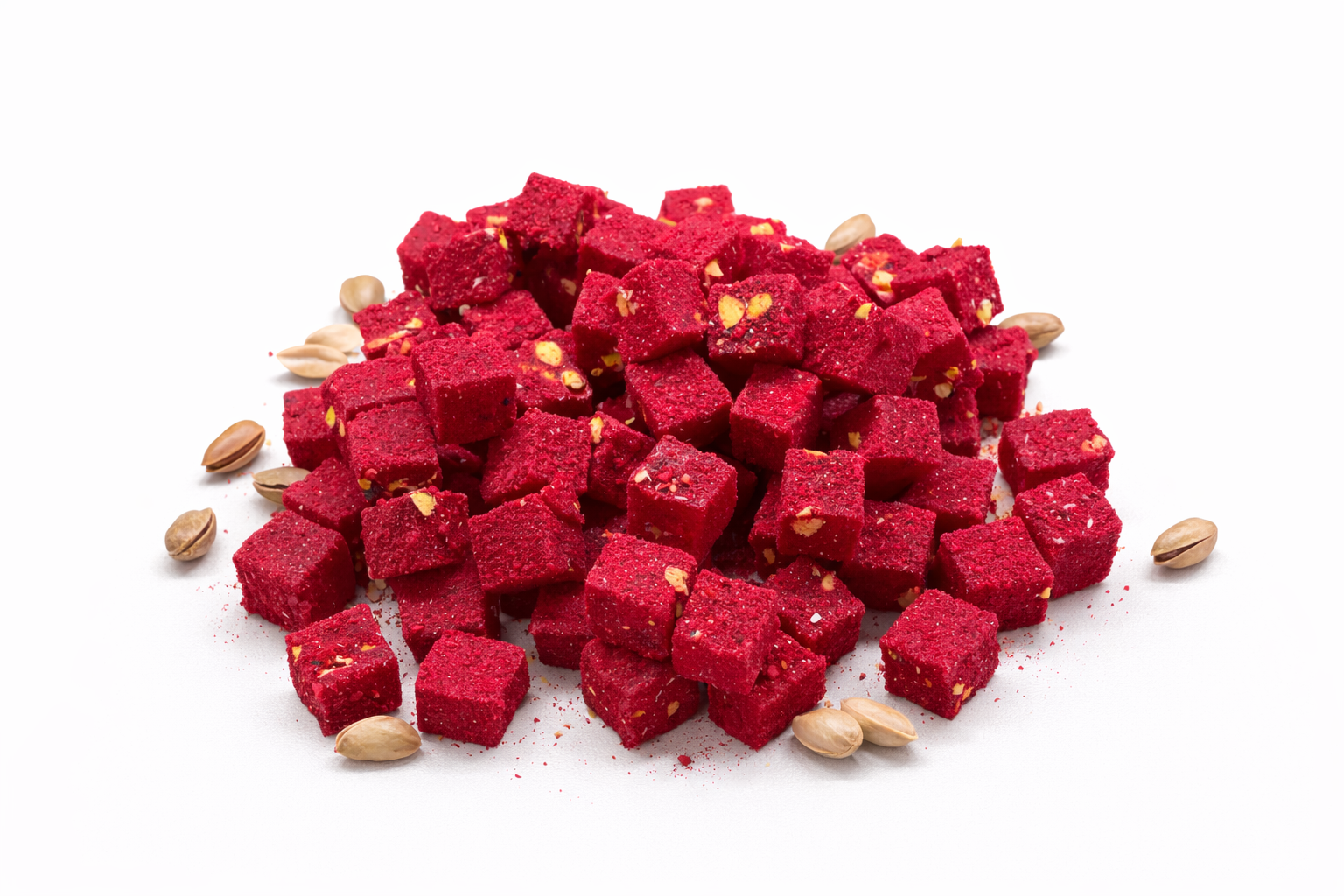 Çifte Kavrulmuş Nar Aromalı Antep Fıstıklı Kuş Lokum - 500g