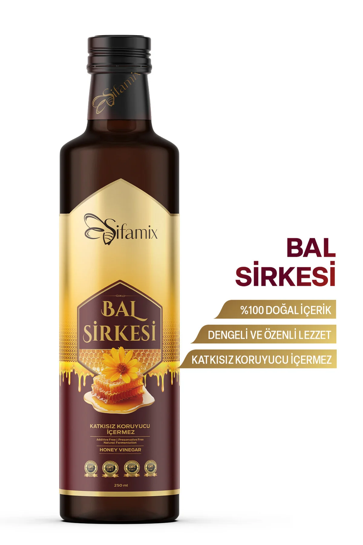 Şifamix Doğal Fermantasyon Bal Sirkesi 250 Ml - Görsel 2