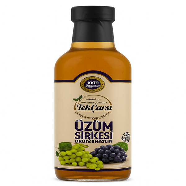 %100 Üzüm Sirkesi 500ml. (Doğal Fermantasyon)