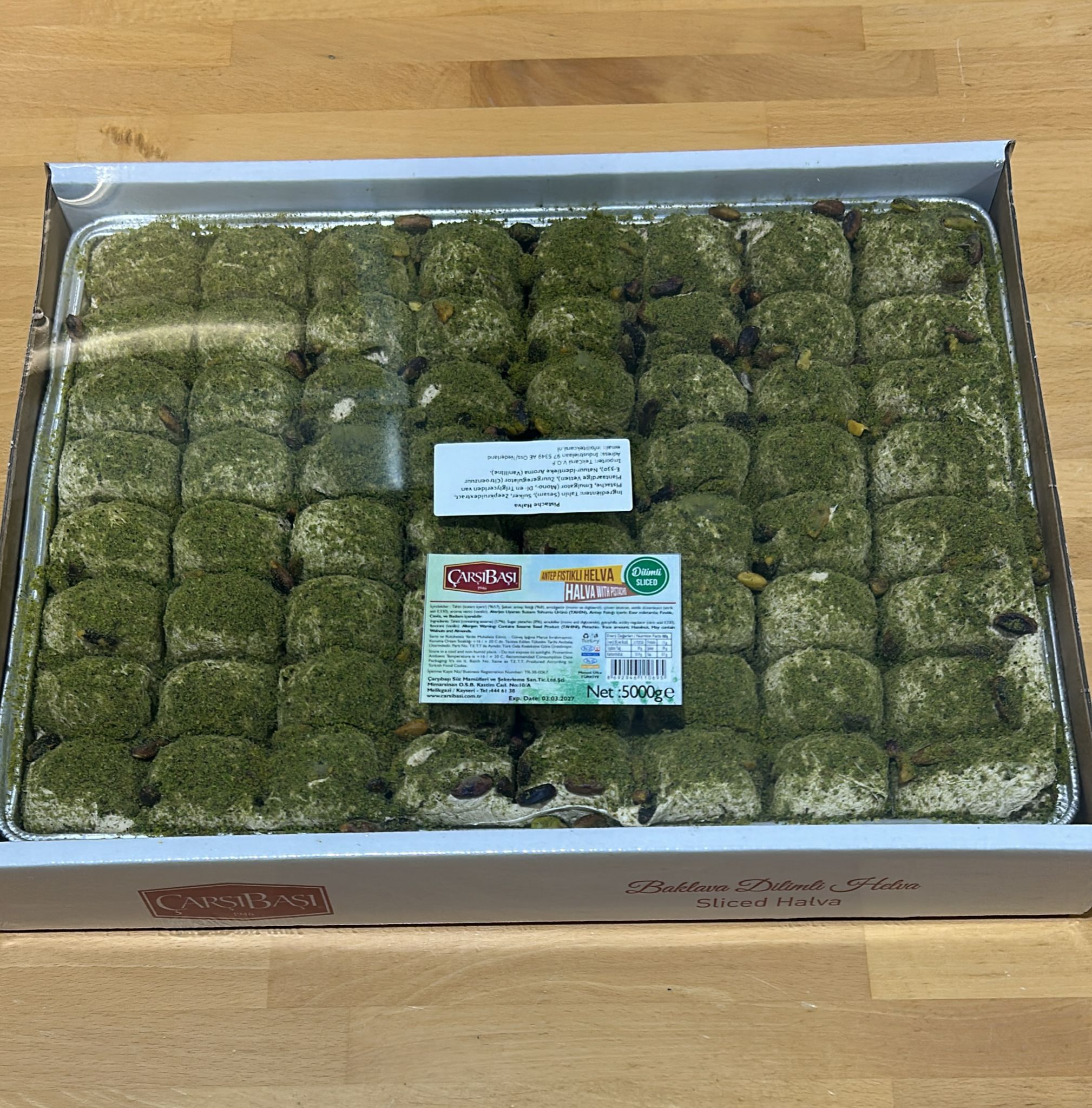 Fistikli Baklava Dilimli Tahin Helvasi -5kg