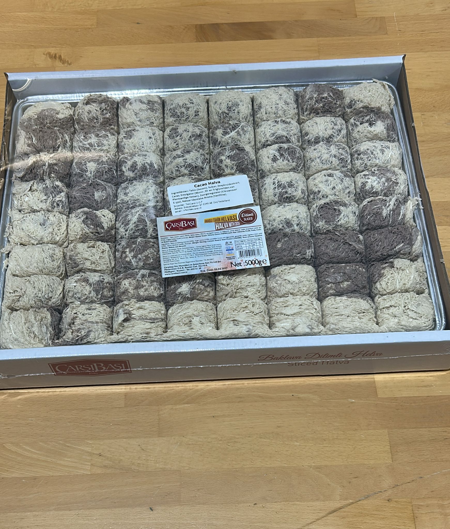 Kakaolu Baklava Dilimli Tahin Helvasi -5kg