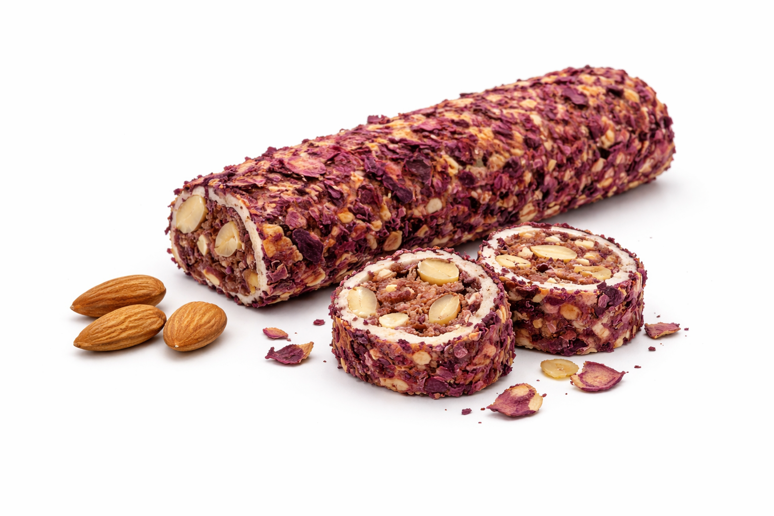 Gül Yaprağı Kaplı Nar Aromalı Bademli Şerit