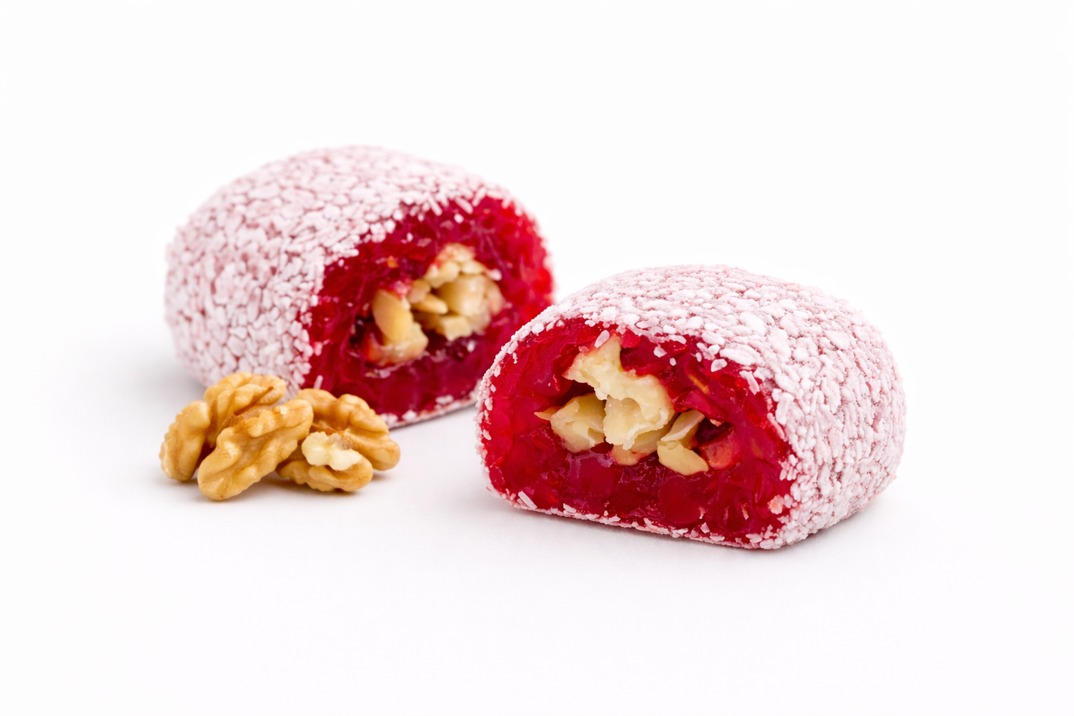 Hindistan Cevizi Kaplı Cevizli Nar Aromalı Lokum