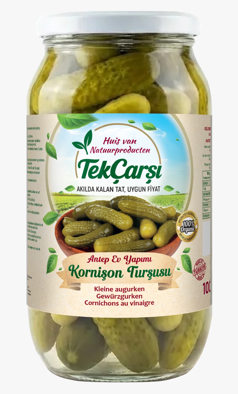 Antep Ev Yapımı Kornişon Turşusu 1kg - Görsel 2