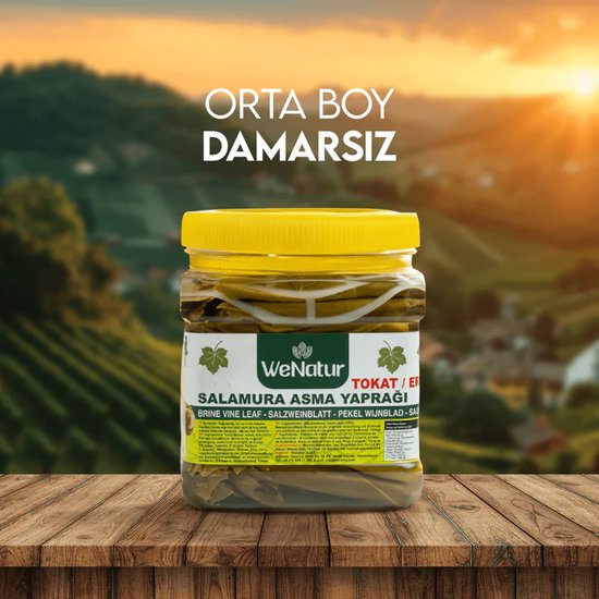 Salamura Asma Yaprağı-Tokat Erbaa- (600g Net / 1300g - Görsel 2