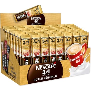 Nescafe 3ü1 Arada Sütlü Köpüklü -Paket- (72x17,4g)