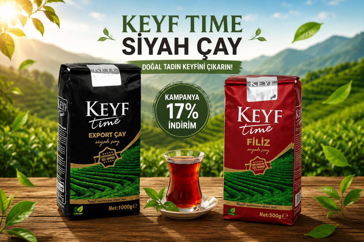 Keyftime Export & Filiz Dökme Çay - 1500g